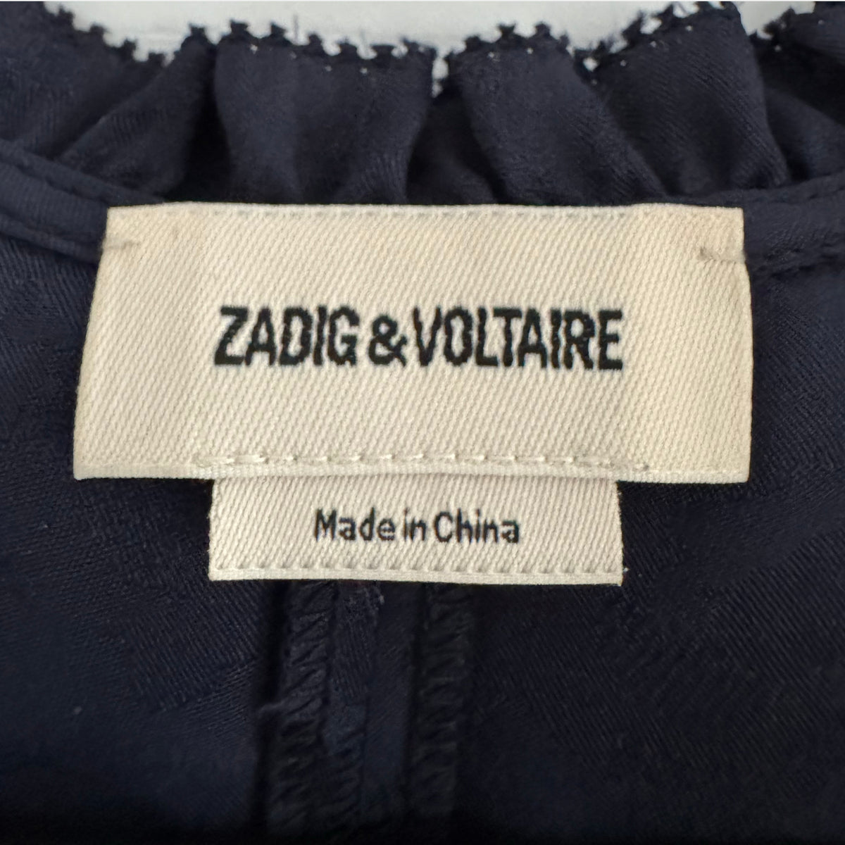 Zadig & Voltaire "Roberty" Silk Dress in Navy, size Medium (fits size Small)