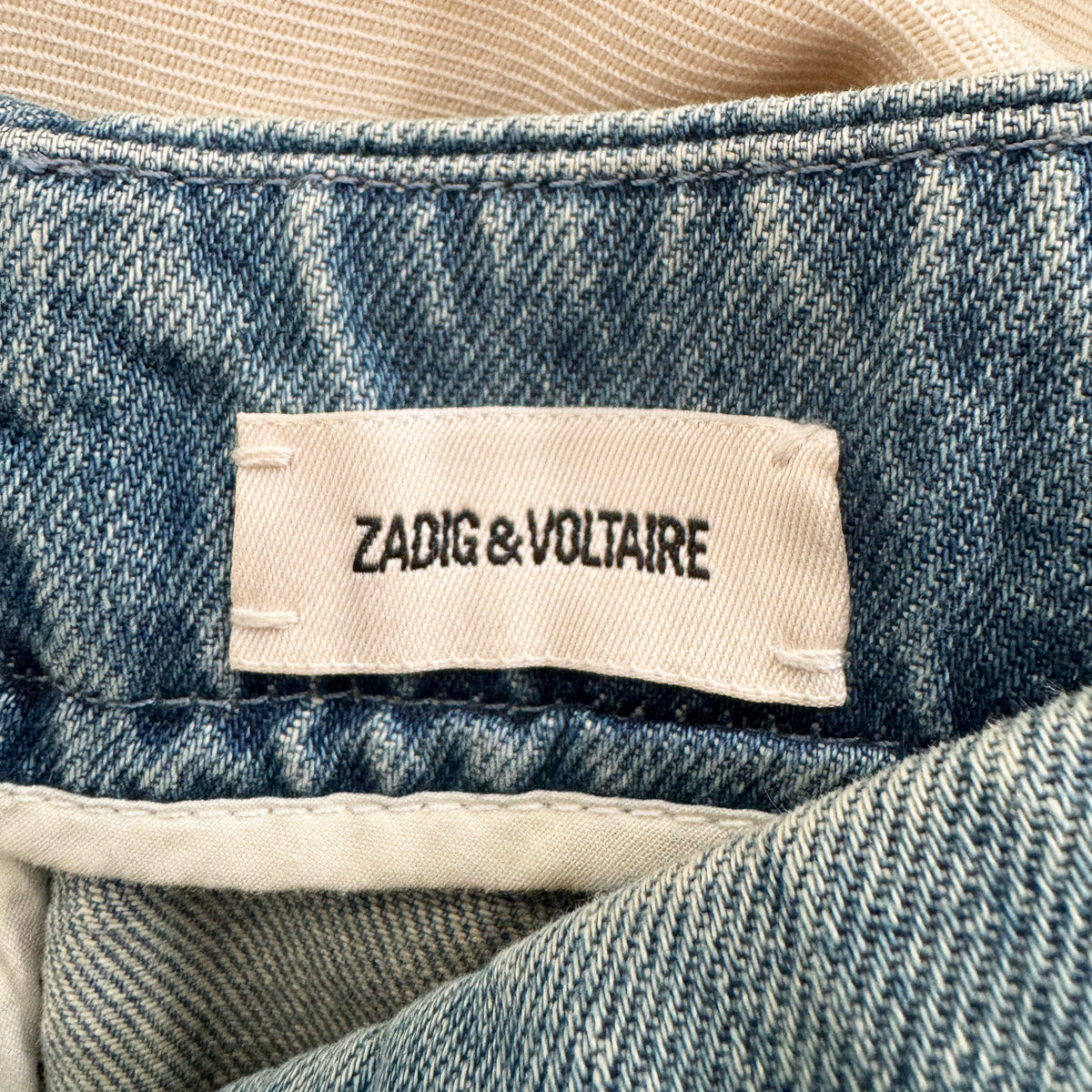 Zadig & Voltaire "Julipe" Wrap Front Denim Skirt, size 38 (fits size 4)