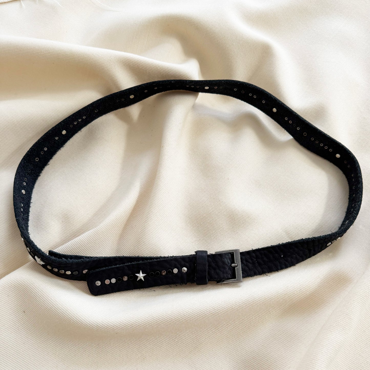 Zadig & Voltaire Stars Studded Belt in Black, size "2" (S/M)