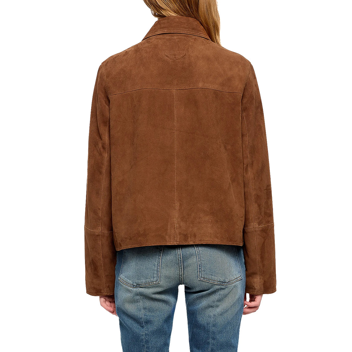 Zadig & Voltaire "Lessa" Suede Jacket in Brown, size Large