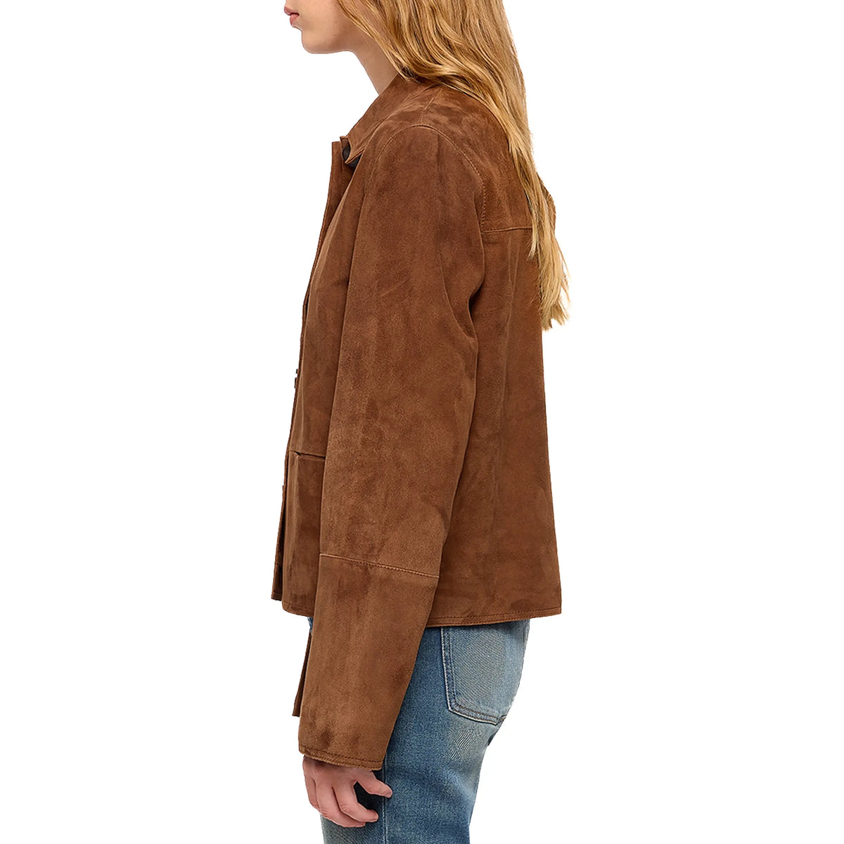 Zadig & Voltaire "Lessa" Suede Jacket in Brown, size Large