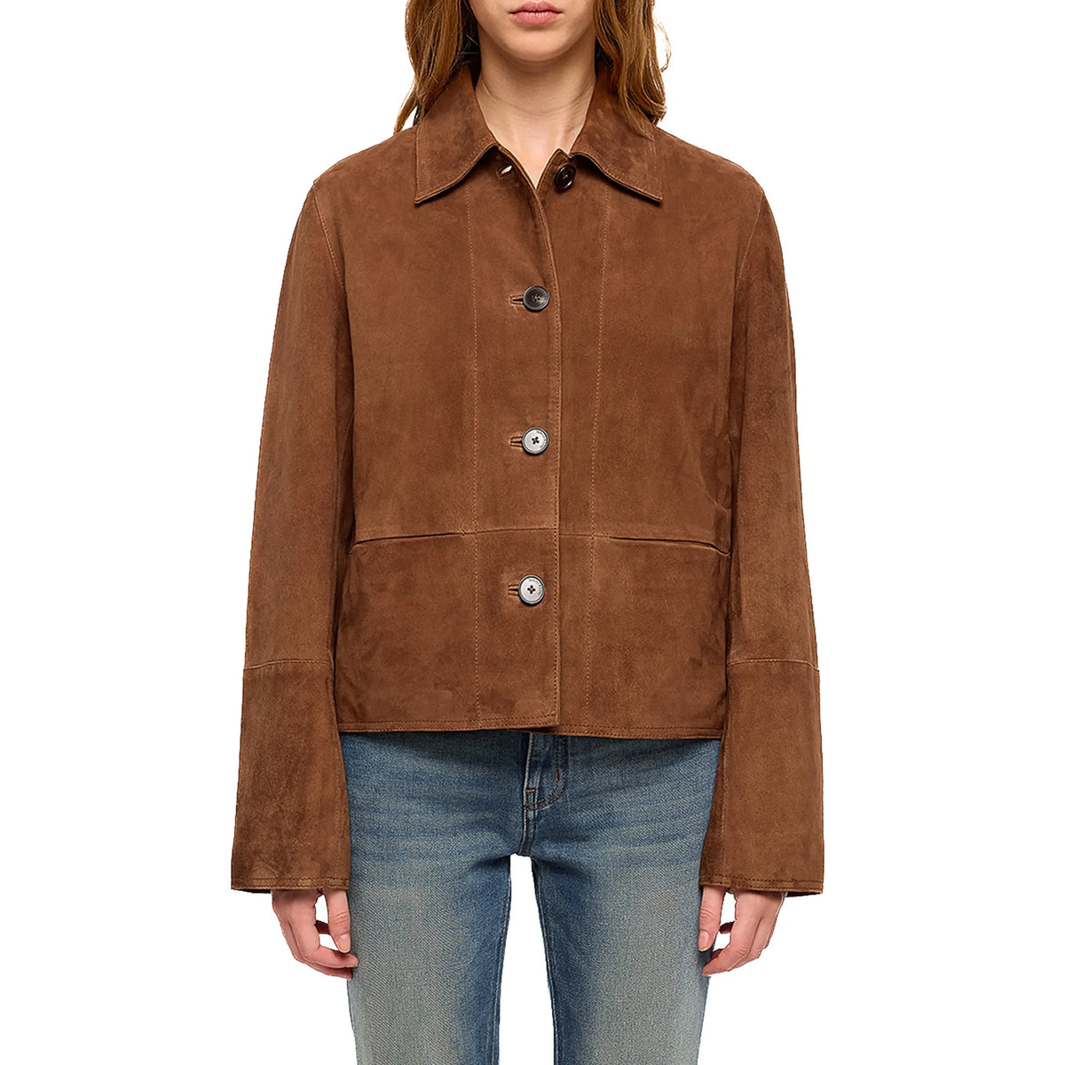 Zadig & Voltaire "Lessa" Suede Jacket in Brown, size Large