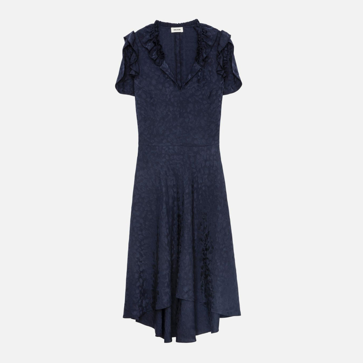 Zadig & Voltaire "Roberty" Silk Dress in Navy, size Medium (fits size Small)