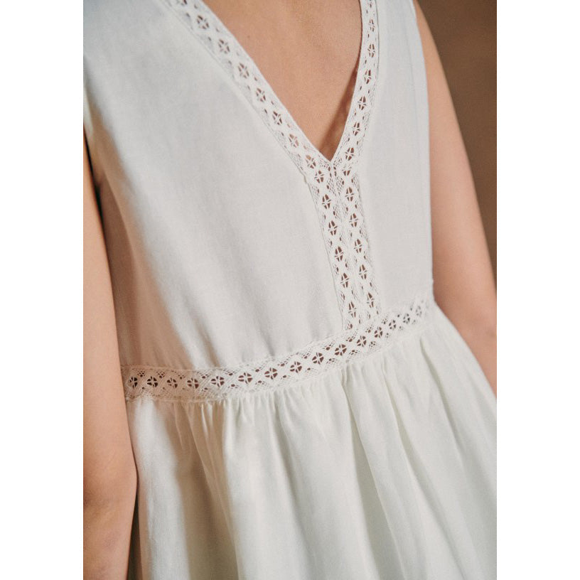 Sezane "Zarri" Dress in White, size 38 (fits XS/S)