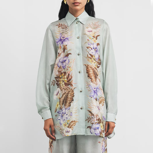 Zimmermann "Coco" Printed Silk Tunic, size 1 (size small)