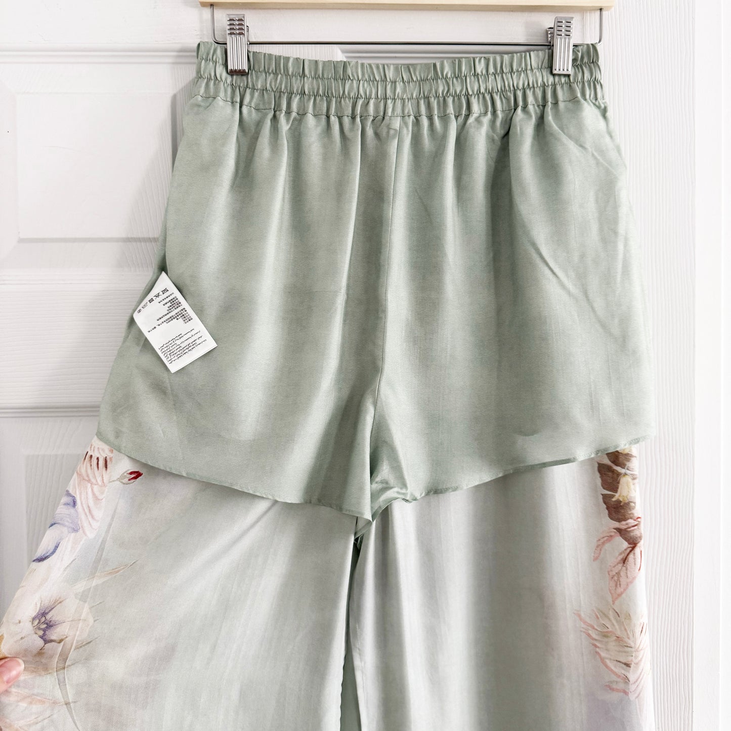 Zimmermann "Coco" Printed Silk Wide Leg Pants, size 1 (size small)